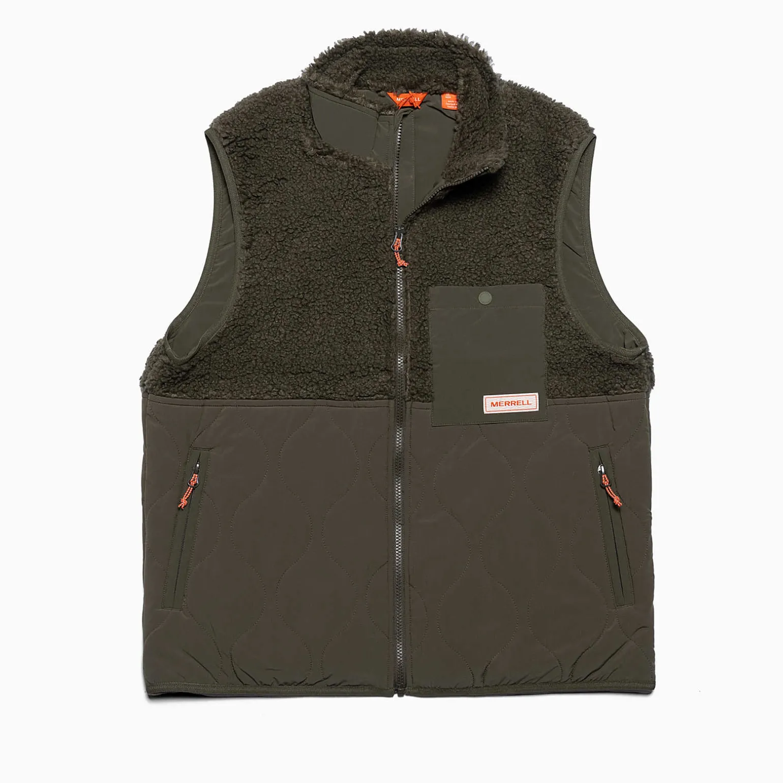 Men's Sherpa Mixup Vest - Outerwear